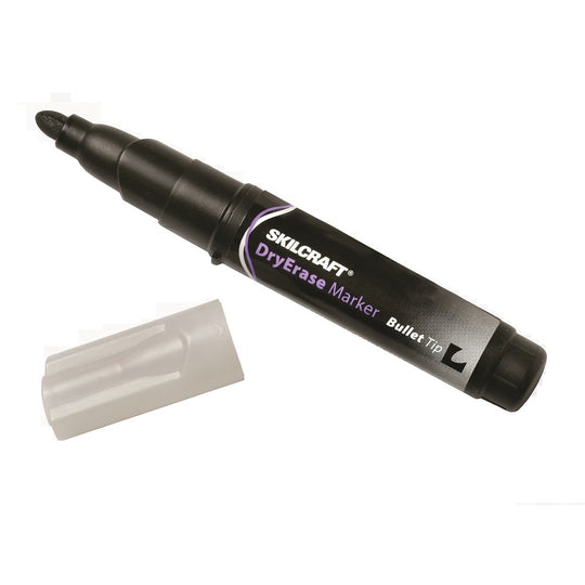 SKILCRAFT Dry Erase Marker • Bullet Tip • Black Ink • Case Pack • NSN 7520-01-510-5655 / 7520015105655