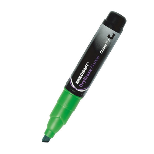 DRY ERASE CHISEL TIP MARKER, GREEN INK BX
