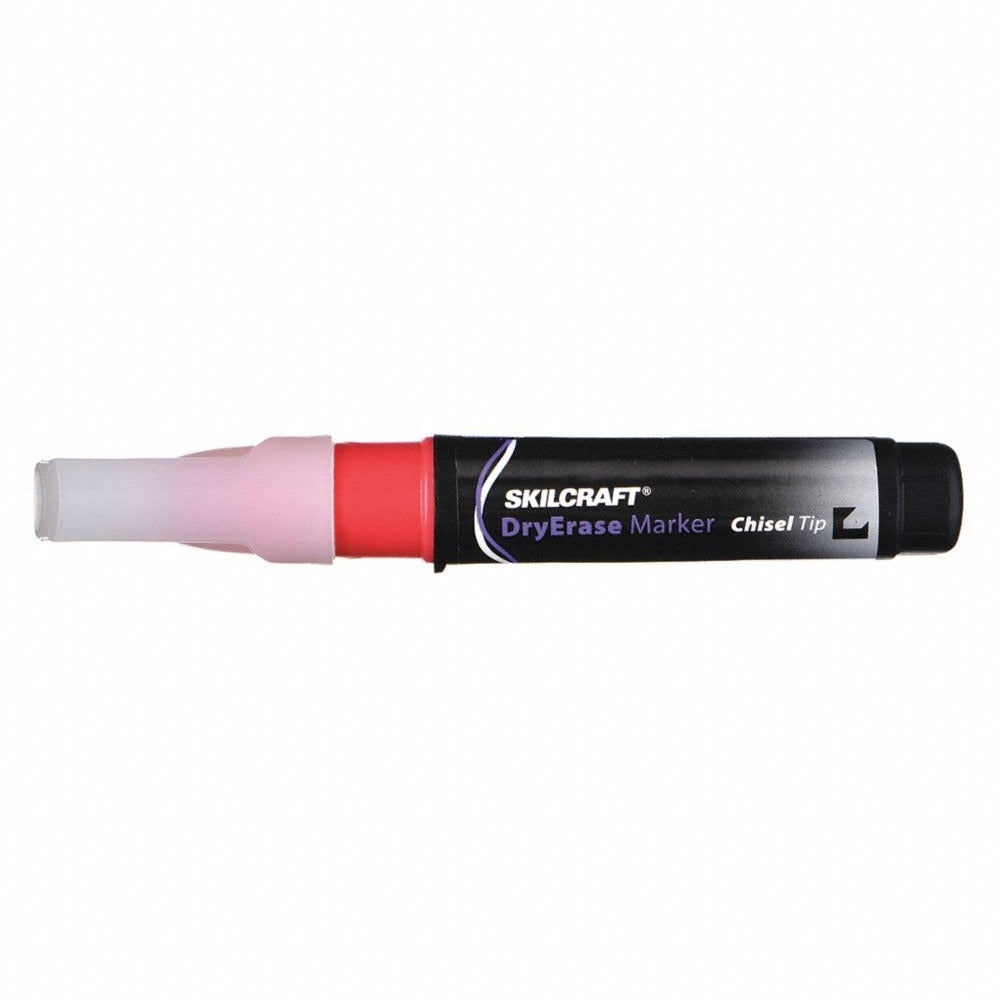 7520015105661 AbilityOne NSN5105661 DRY ERASE CHISEL TIP MARKER, RED BX