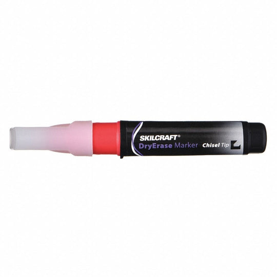 7520015105661 AbilityOne NSN5105661 DRY ERASE CHISEL TIP MARKER, RED INK Pk