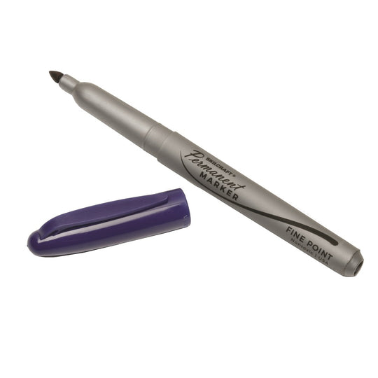 PERMANENT MARKER, FINE POINT, BLUE INK BX