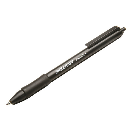 RETRACTABLE, CUSHION GRIP BALLPOINT PEN, BLACK INK PK