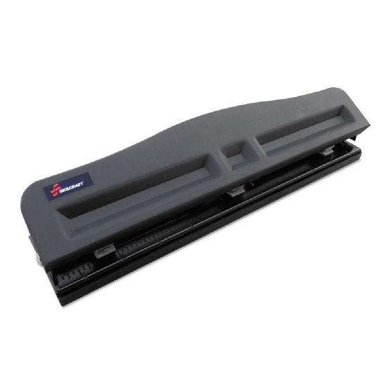 MEDIUM DUTY 3-HOLE PUNCH, 9/32" HOLES, 10 SHEET, BLACK BX