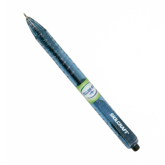 RECYCLED WATER BOTTLE, RETRACTABLE BALLPOINT PEN, MEDIUM POINT, BLACK BX