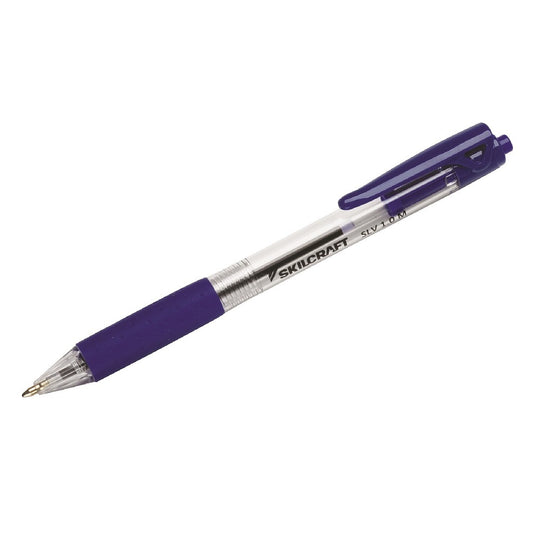 SLV-PERFORMER RETRACTABLE BALLPOINT PEN, MEDIUM POINT, BLUE PK