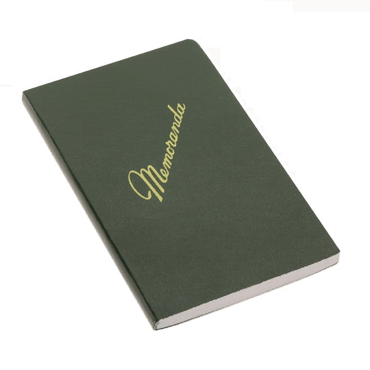 MEMORANDUM BOOK, SIDE BOUND, DARK GREEN PK
