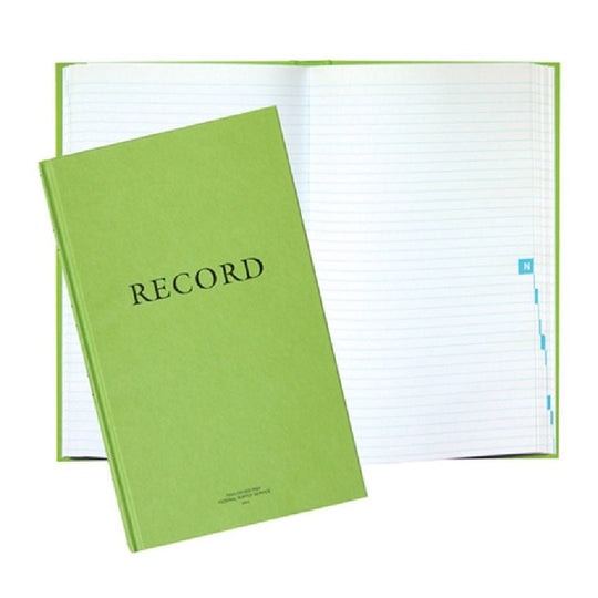 United Book Press, Record, Olive Drab, 8-1/4" x 13-11/16", 288 Sheets, 7530-00-222-3524 / 7530002223524