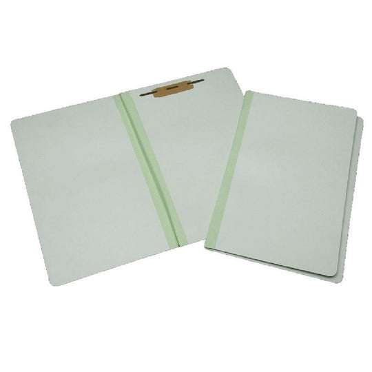 END OR SIDE SELF TAB, PRESSBOARD FILE FOLDER, 1" FASTENER, LETTER, LIGHT GREEN CS