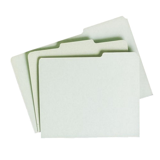 FILE GUIDES W/ BLANK TABS, 1/3 CUT, LETTER, LIGHT GREEN CS