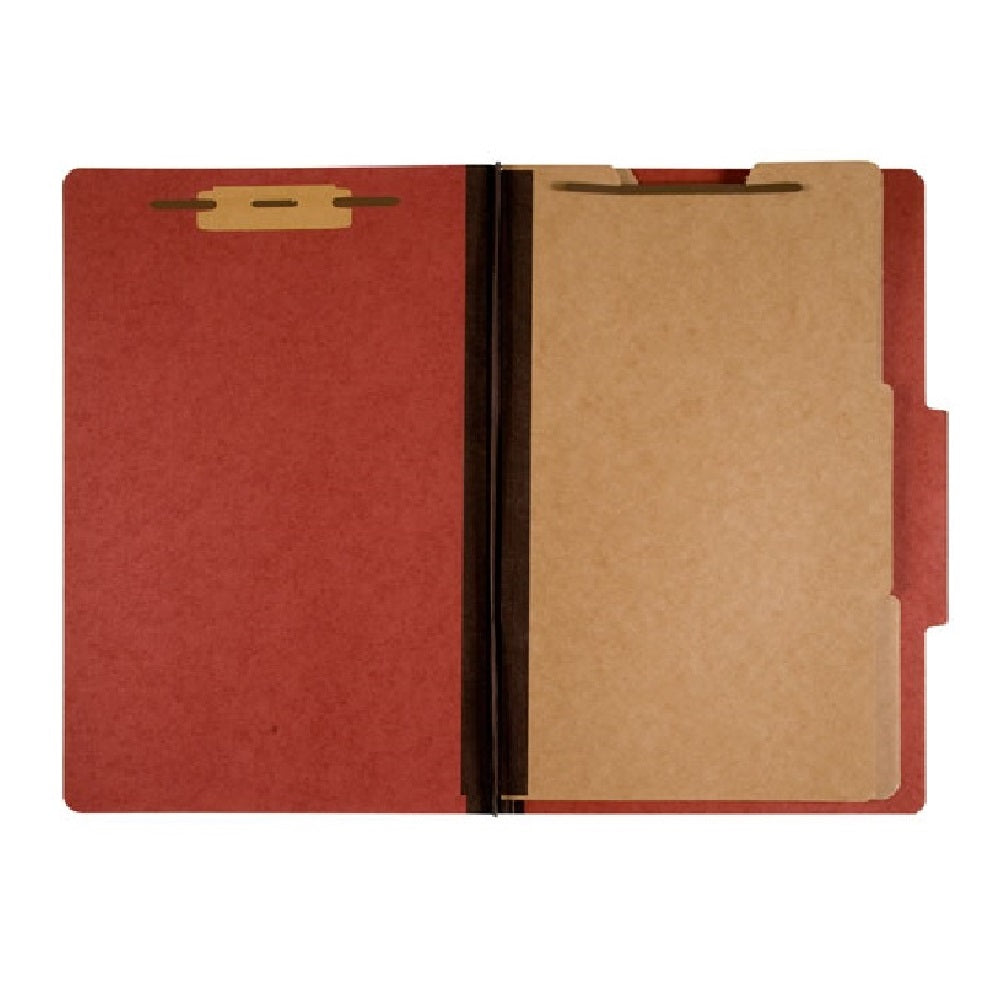 7530009908884 - Pressboard Classification Folder - 2 Dividers - 6 Part - Letter - Earth Red
