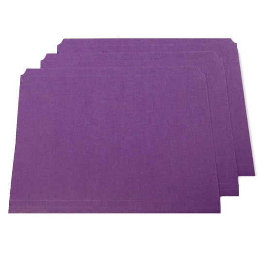 STRAIGHT CUT FILE FOLDERS, STRAIGHT TAB, LETTER SIZE - PURPLE CS