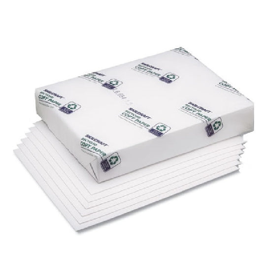 BOND PAPER, LETTER 92 BRIGHTNESS, RECYCLED,  WHITE CS
