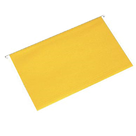 HANGING FOLDER, FILE, LEGAL, 1/5 CUT TABS, RECYCLED, YELLOW CS