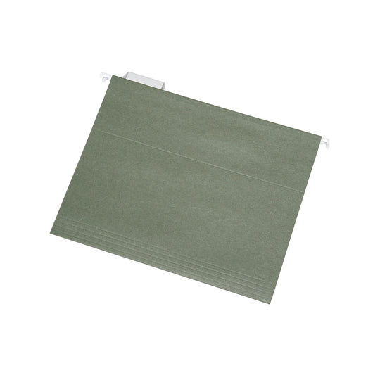 HANGING FILE FOLDER, LETTER SIZE, 1/5 CUT TOP TABS, GREEN CS