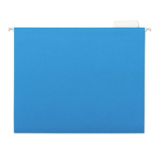 HANGING FILE FOLDER, LETTER SIZE, 1/5 TAB, BLUE CS