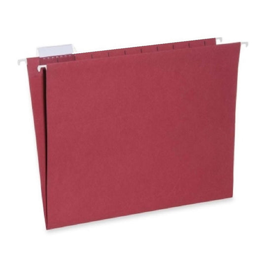 HANGING FILE FOLDER, LETTER SIZE, 1/5 TAB, RED CS