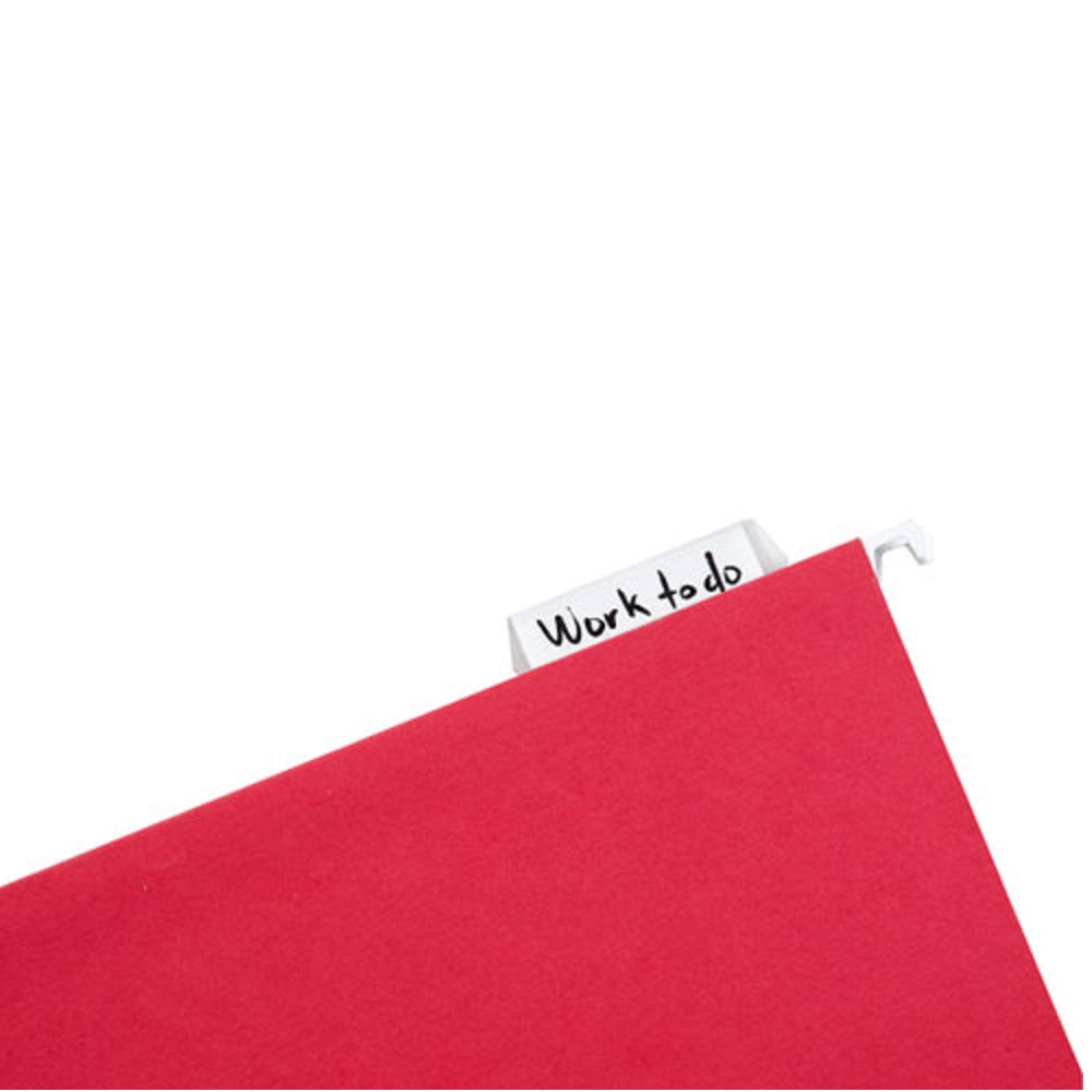 HANGING FILE FOLDER, LETTER SIZE, 1/5 TAB, RED CS