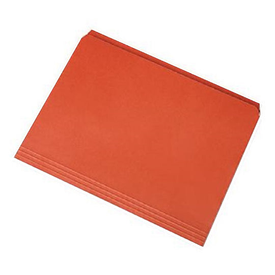 STRAIGHT CUT FILE FOLDERS, STRAIGHT TAB, LETTER SIZE, ORANGE CS