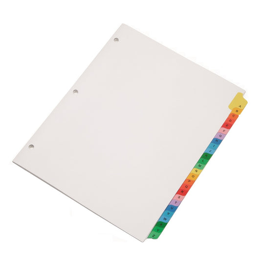 ONE STEP INDEX SHEETS, 26-TAB, A-Z, LETTER, ASSORTED BX