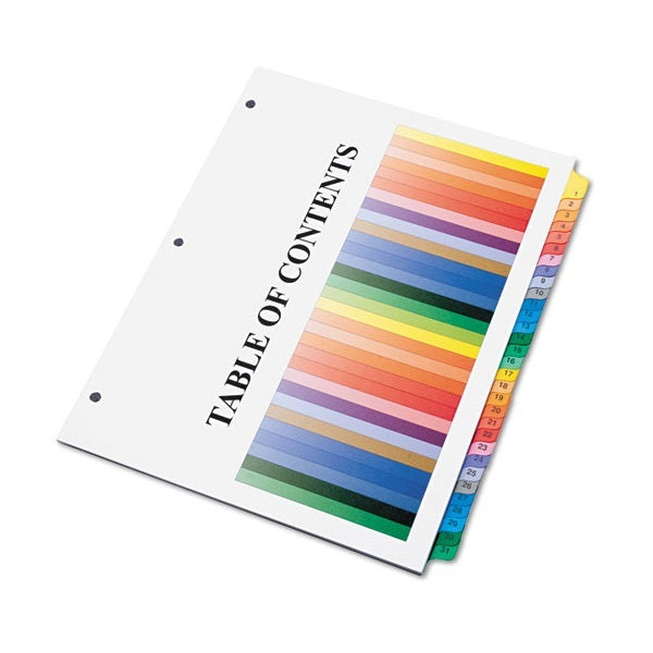 7530-01-368-3493 Multiple Index Sheets Tabbed 1–31 • Letter • Case • Quote
