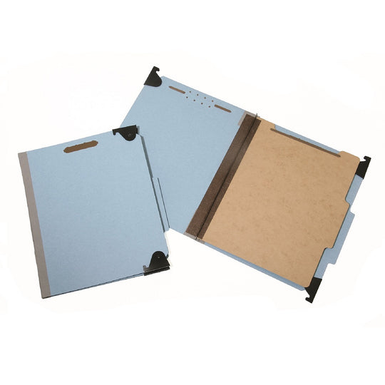 HANGING FILE FOLDER, LETTER, 4 SECTION, 2/5 CUT TOP TAB, LIGHT BLUE CS
