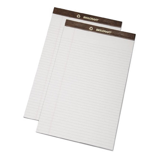 WRITING PAPER PAD, DOUBLE LINE MARGIN, WHITE BX