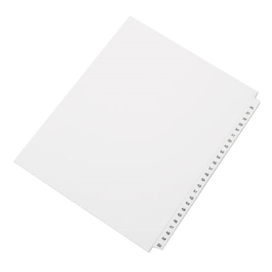 LEGAL DIVIDER NUMERICAL TABS, LEGAL, UN-PUNCH BX