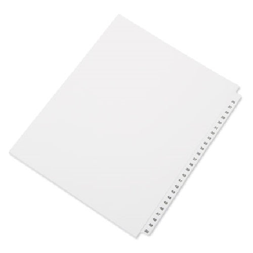 LEGAL DIVIDER NUMERICAL TABS, UNPUNCHED EA