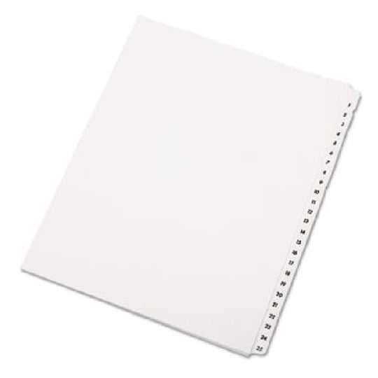 TABLE OF CONTENTS INDEX, 1-25, LEGAL, WHITE SE