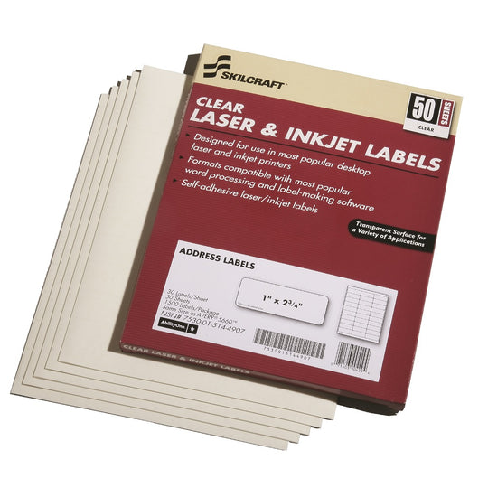 ADDRESS LABELS INKJET AND LASER PRINTERS, WHITE PK