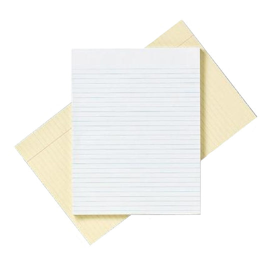 WRITING PAPER PAD, GLUE BOUND TOP, LEGAL RULE, CANARY BX