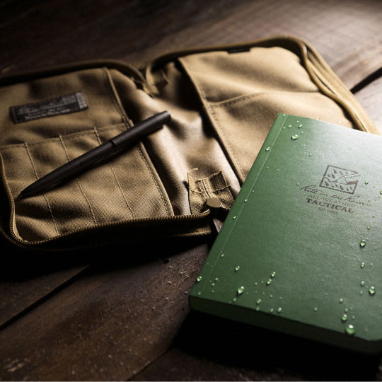 Rite in Rain Universal Kit, Tan Cordura Fabric Cover, Field Book, Pen, 160 Pages, 32 lb, 4.63" x 7.25" Green Paper