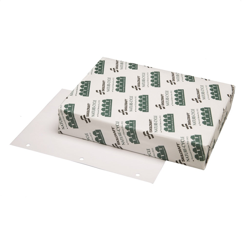 DUAL PURPOSE COPY PAPER, LETTER 3-HOLE PUNCHED, WHITE CS