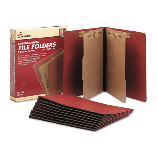 7530015567912 - SKILCRAFT Earth Red Letter Classification Folder – NSN 7530-01-556-7912 BX