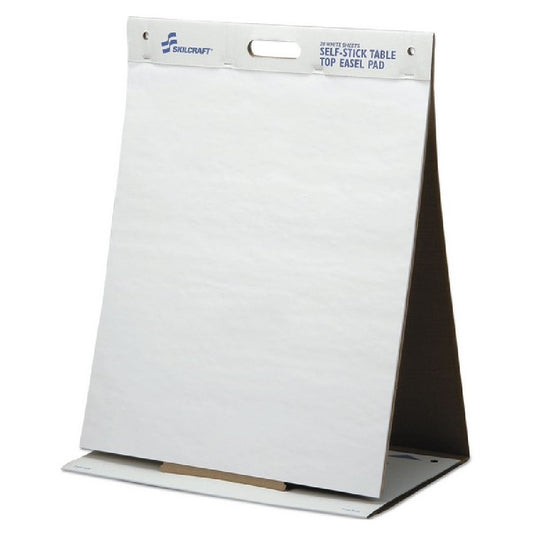 SELF STICK TABLETOP EASEL PAD - WHITE BX