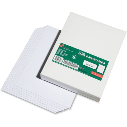 LASER AND INKJET, ADDRESS AND SHIPPING LABELS, 30 LABELS/SHEET, WHITE CS