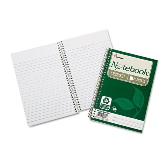 RECYCLED NOTEBOOK, COLLEGE RULE, WHITE BX