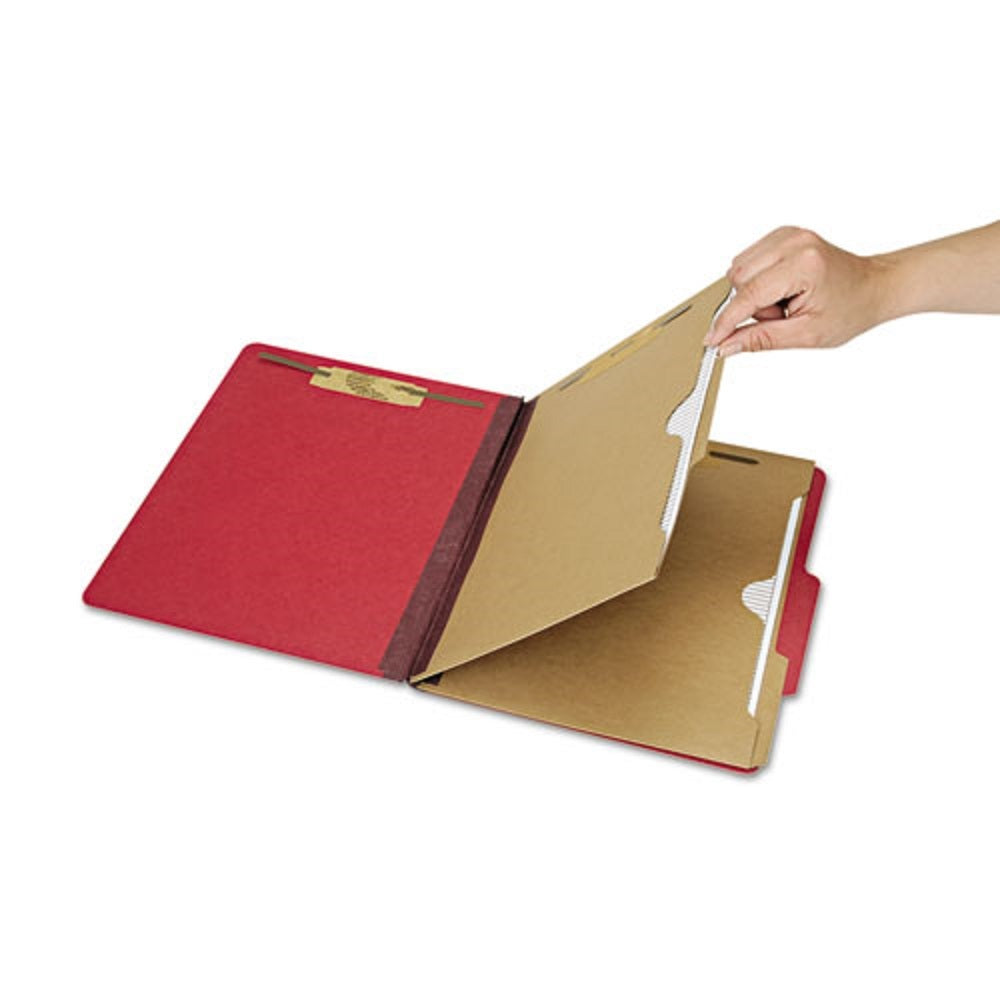 SKILCRAFT Pocket Classification Folder - Letter - Dark Red - NSN 7530-01-600-6972 / 7530016006972 CS