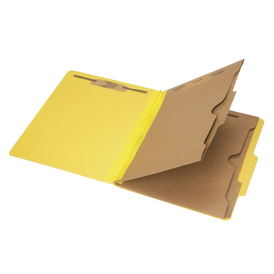 SKILCRAFT Pocket Classification Folder - Letter - Yellow - NSN 7530-01-600-6975 / 7530016006975 CS