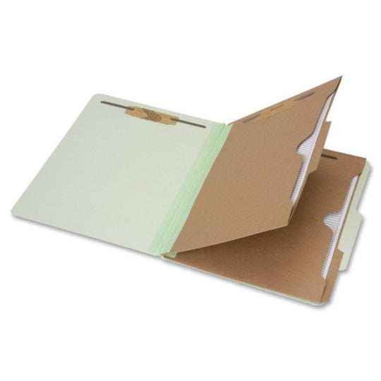 CLASSIFICATION POCKET FOLDER, 6-SECTION, LETTER SIZE, LIGHT GREEN CS