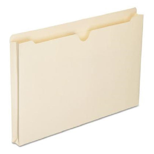 MANILA FILE JACKETS, LEGAL, STRAIGHT TAB CUT, 1" EXPANSION, RECYCLED BX