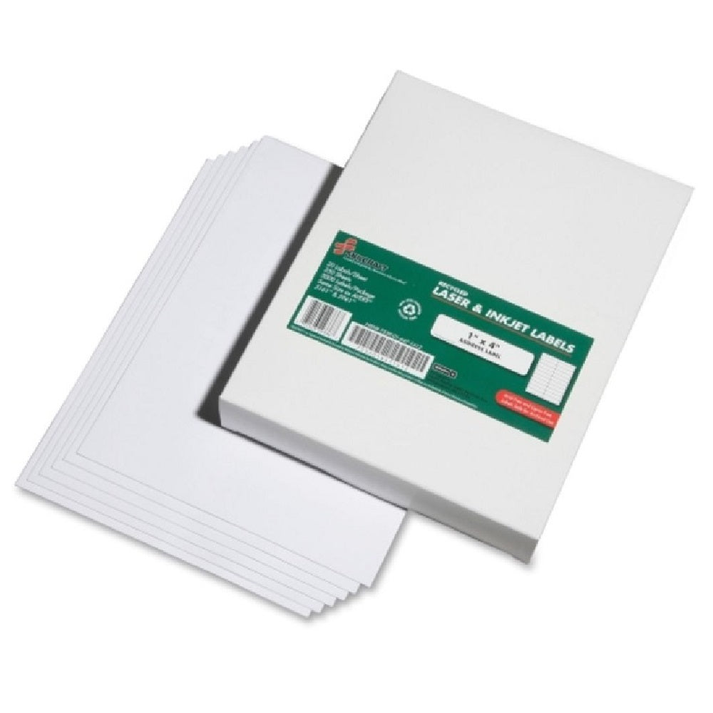 RECYCLED ADDRESS LABELS, INKJET/LASER PRINTERS, WHITE CS
