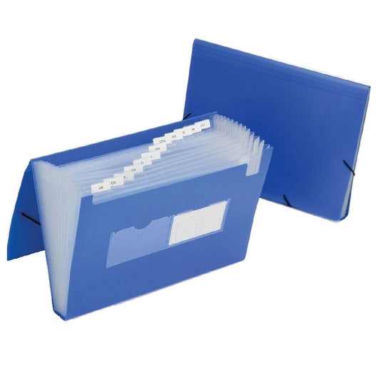 EXPANDING FILE FOLDERS AND STORAGE, LETTER SIZE - BLUE BX