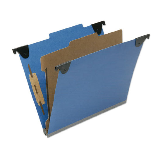 SKILCRAFT Hanging Classification File Folder – 1 Divider – 4 Sections – Letter – Royal Blue – NSN 7530-01-681-6248 / 7530016816248 CS
