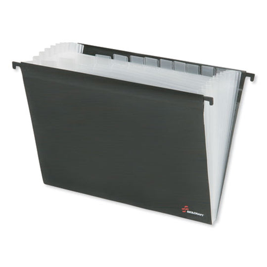 SKILCRAFT Poly Expanding Hanging File - 12-Tab - Letter - NSN 7530-01-681-9291 / 7530016819291