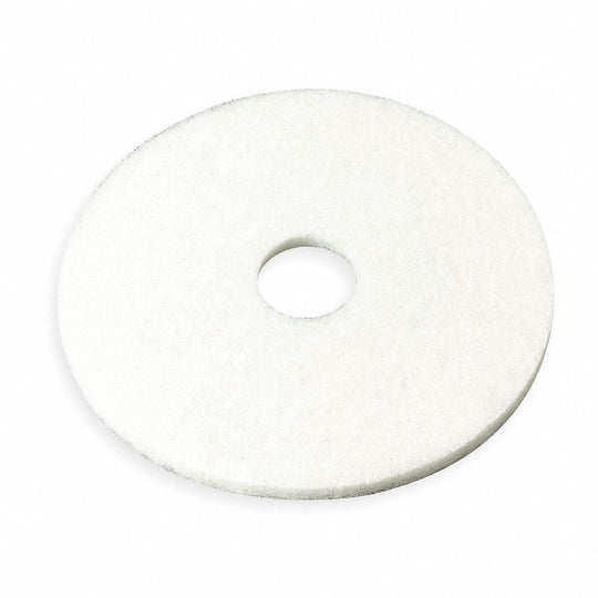 POLISHING FLOOR PAD, POLYESTER, 20",  WHITE EA