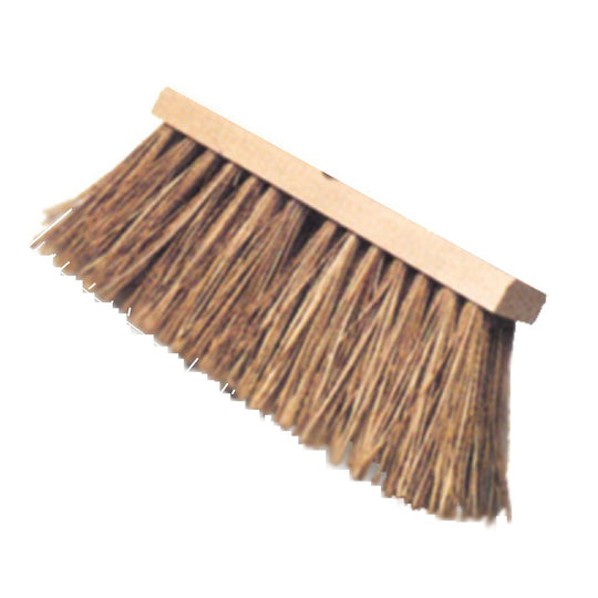 STREET BROOM, 16" WIDE BRIDTLES, NATURAL COLOR EA