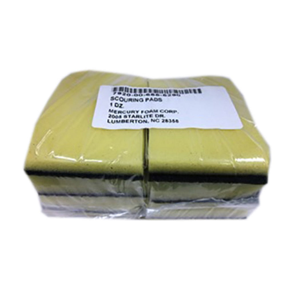 SCOURING PAD, HEAVY-DUTY, SYNTHETIC, YELLOW/GREEN  BX
