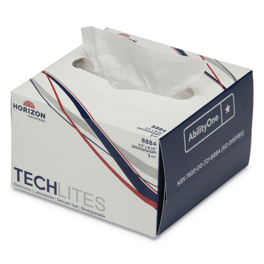 TECHLITES LIGHT DUTY WIPING PAPER TOWEL, WHITE, BX