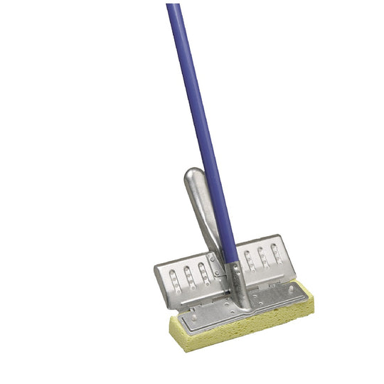 CELLULOSE SPONGE MOP W/46" BLUE WOOD HANDLE  EA